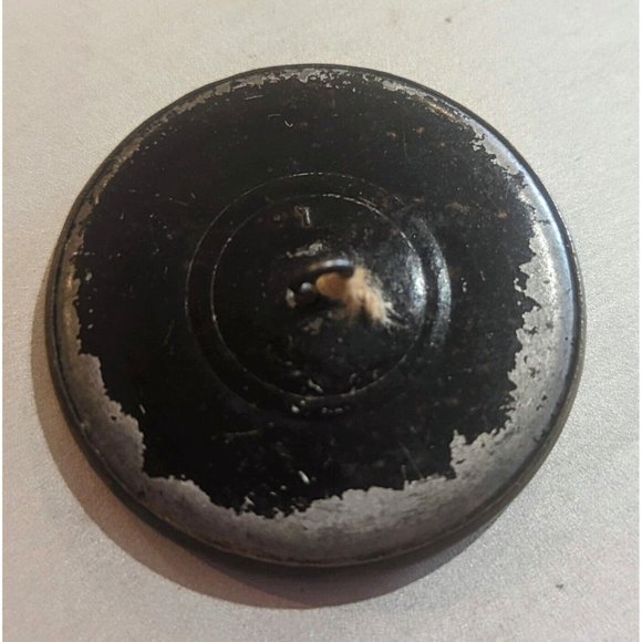 Vintage Roman Pictoral Shank Button Minerva And Jupiter Molded Pewter Wood Back - Picture 5 of 5